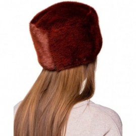 Bomber Hats Women's Fur Hat Russian Cossack Made of Faux Rabbit Fur - Ginger - CN187Y6NN82 $13.02