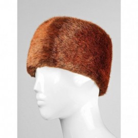Bomber Hats Women's Fur Hat Russian Cossack Made of Faux Rabbit Fur - Ginger - CN187Y6NN82 $13.02