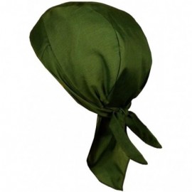 Skullies & Beanies Skull Cap Biker Caps Headwraps Doo Rags - Hunter Green - CE12O74T4KY $12.32