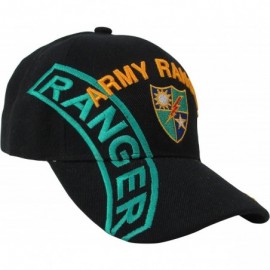 Baseball Caps US Warriors US Army Ranger Baseball Hat- One Size- Black - CF11MA6PKWL $21.74