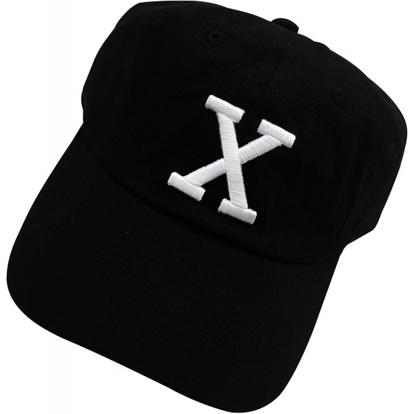 Baseball Caps X Hat Dad Hat Baseball Cap Embroidered Cap Adjustable Cotton Hat Plain Cap - Black - C9184SKHTLS $8.13