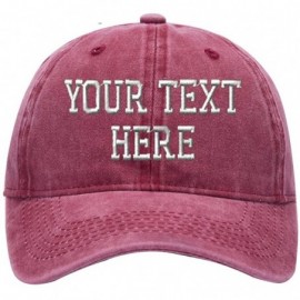 Baseball Caps Custom Embroidered Adjustable Embroidery Baseball Cowboy Caps Men Women Text Gift - Wine1 - CG18H84Y2XC $15.42
