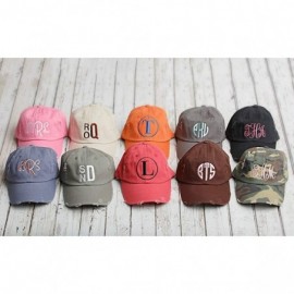 Baseball Caps Monogrammed Distressed Trucker Hats Baseball Caps for Women - Unique Holiday for Women - Light Olive - CC18KGSU...