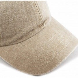 Baseball Caps 100% Cotton Pigment Dyed Low Profile Dad Hat Six Panel Cap - 1. Khaki - C6189A27QSZ $8.93