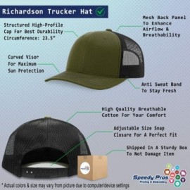 Baseball Caps Custom Richardson Trucker Hat Catfish B Embroidery Design Mesh Baseball Cap - Loden/Black - CQ18SRGGKL5 $30.34