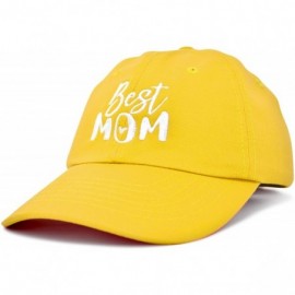 Baseball Caps Best Mom Baseball Cap Womens Dad Hats Adjustable Mothers Day Hat - Gold - C418D6ROCKL $9.43