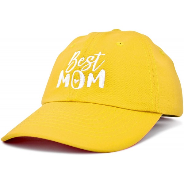 Baseball Caps Best Mom Baseball Cap Womens Dad Hats Adjustable Mothers Day Hat - Gold - C418D6ROCKL $9.43