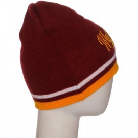 Skullies & Beanies USA Sports City State Cuffless Beanie Knit Hat Cap - Washington Burgundy/Gold - C112O9Z5OO7 $8.74