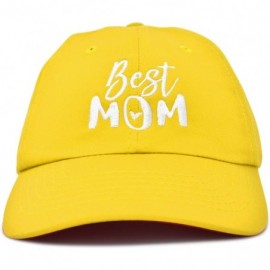 Baseball Caps Best Mom Baseball Cap Womens Dad Hats Adjustable Mothers Day Hat - Gold - C418D6ROCKL $9.43