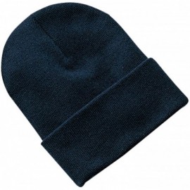 Skullies & Beanies Port & Company Men's Knit Cap - Navy - CN11459RSRR $18.04