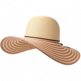 Sun Hats Floppy Straw Sun Hat UPF 50 Wide Brim Beach Summer Hats Packable - 91559_orange - C2199C8U23R $17.07