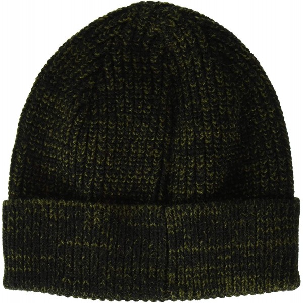 Skullies & Beanies Men's Stretch Knit Cuffed Slouchy Winter Beanie - Black/Olive - CG18L90IMGK $11.43