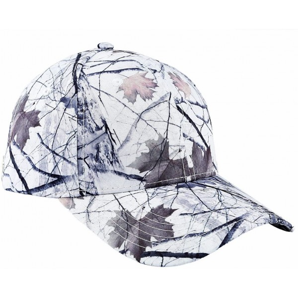 Baseball Caps Baseball Caps for Men-Adjustable Fishing Hiking Trucker Hats Sports Sun Cap - 2-white(leaf Patterned) - CO186OD...