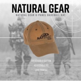 Baseball Caps Waxed Cotton Canvas Logo Cap- Unisex Baseball or Hunting hat Made with Waxed Cotton - Tan - CP18EYGAN28 $20.39