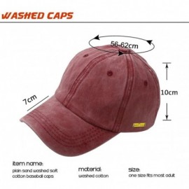 Baseball Caps Cotton Baseball Caps for Men and Women Sun Hat Adjustable Unisex Cap - Wine Red - CH182OMQ0SL $16.49