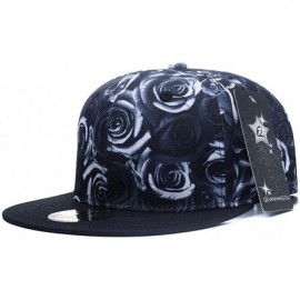 Baseball Caps Premium Floral Flower Hawaiian Cotton Adjustable Snapback Hats Men's Women's Hip-Hop Flat Bill Baseball Caps - ...