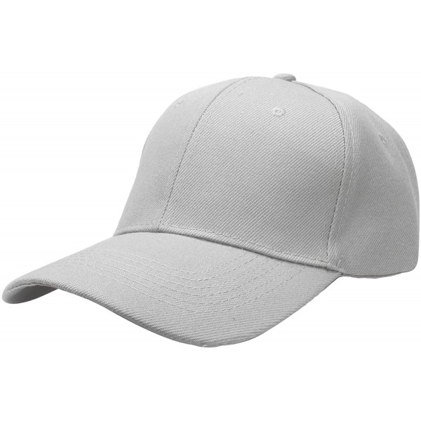 Baseball Caps Baseball Dad Cap Adjustable Size Perfect for Running Workouts and Outdoor Activities - 1pc Light Grey - CW185DO...