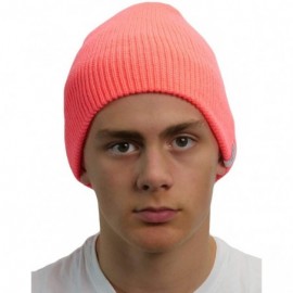 Skullies & Beanies mens the Frena Fine Knit Striped Beanie Hat - Melon - CX18WT98CQ3 $25.87