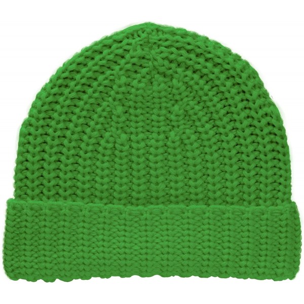 Skullies & Beanies Knitted Cuffed Beanie - Kelly Green - CX11SOHAX63 $11.20