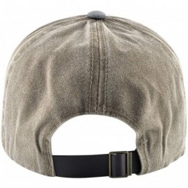 Baseball Caps Unisex Animal Embroidered Baseball Caps Strapback Square Patch Dad Hat - Grey Brown Bear - CL18SSY4M3G $16.98