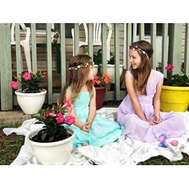 Headbands 12pcs Girl Fashion Bohemian Flower Crown Floral Garland Headbands For Girls - Mix colors - CK12NU1FO17 $10.35