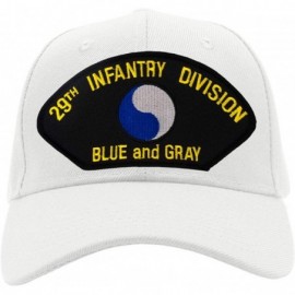 Baseball Caps 29th Infantry Division - Blue & Gray Hat/Ballcap Adjustable One Size Fits Most - White - CF18SWE7M47 $44.67