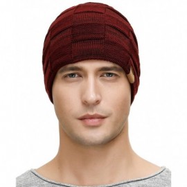 Skullies & Beanies Slouchy Beanie for Men Winter Hats for Guys Cool Beanies Mens Lined Knit Warm Thick Skully Stocking Binie ...