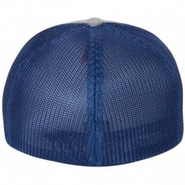 Baseball Caps Melange Trucker Cap Mesh Back - Heather/ Royal - CG17YDHOY8D $11.53