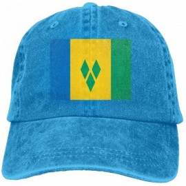 Skullies & Beanies Flag of Saint Vincent and The Grenadines Unisex Adult Baseball Hat Sports Outdoor Cowboy Cap - Royalblue -...
