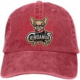 Baseball Caps El Paso Chihuahuas Unisex Vintage Washed Distressed Baseball-Cap Twill Adjustable Dad-Hat - Red - CI18Y6KZG3A $...