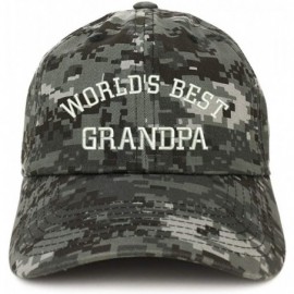 Baseball Caps World's Best Grandpa Embroidered Brushed Cotton Cap - Digital Night Camo - CS18KIM5OTQ $15.75