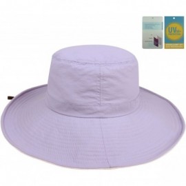 Sun Hats Women's Taslon UV Wide Brim Bucket Hat - Purple - CJ11LV4GP73 $23.57
