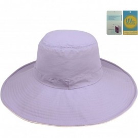 Sun Hats Women's Taslon UV Wide Brim Bucket Hat - Purple - CJ11LV4GP73 $23.57