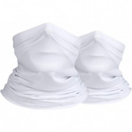 Balaclavas Summer Neck Gaiters Fishing Face Scarf Sun Protection Headwear for Men and Women - 2 Pack White - CH198XWW34Q $13.08