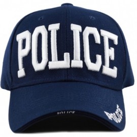 Baseball Caps Law Enforcement 3D Embroidered Baseball One Size Cap - 1. Big Police-navy - CO18ELUMTN5 $19.72