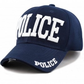 Baseball Caps Law Enforcement 3D Embroidered Baseball One Size Cap - 1. Big Police-navy - CO18ELUMTN5 $8.30
