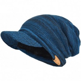 Skullies & Beanies Men's Oversize Slouch Beanie Slouchy Skullcap Large Baggy Hat - Visor-blue - CM1872QOINT $14.32