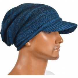 Skullies & Beanies Men's Oversize Slouch Beanie Slouchy Skullcap Large Baggy Hat - Visor-blue - CM1872QOINT $14.32