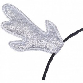 Headbands Christmas Headband Glitter Antlers Cat Ears Holiday Cosplay Party Costume - Silver - Antlers - CT12NSKRBJ4 $7.31