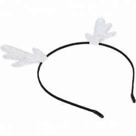 Headbands Christmas Headband Glitter Antlers Cat Ears Holiday Cosplay Party Costume - Silver - Antlers - CT12NSKRBJ4 $7.31