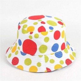 Bucket Hats Reversible Cotton Bucket Hat Multicolored Fisherman Cap Packable Sun Hat - 19 - CX18ZZX6UDW $22.92