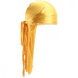 Sun Hats Unisex Silk Polyester Bandanna hat Sun hat- durag rag tailband Headgear Gift Trend Hair Band - Yellow - CX18QTQGURM ...