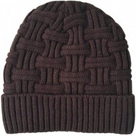Skullies & Beanies Winter Warm Knitting Hats Wool Baggy Slouchy Beanie Hat Skull Cap - Coffee - CM187IY2YST $24.78