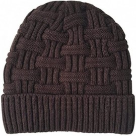 Skullies & Beanies Winter Warm Knitting Hats Wool Baggy Slouchy Beanie Hat Skull Cap - Coffee - CM187IY2YST $14.02