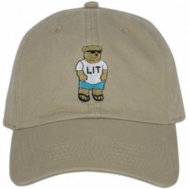 Baseball Caps LIT Teddy Cap Hat Dad Fashion Baseball Adjustable Polo Style Unconstructed New - Khaki - C21878N8C7A $14.73
