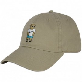 Baseball Caps LIT Teddy Cap Hat Dad Fashion Baseball Adjustable Polo Style Unconstructed New - Khaki - C21878N8C7A $14.73