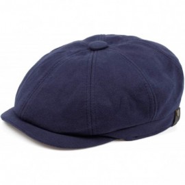 Newsboy Caps Newsboy hat Men Adjustable Newsboy Cap Cotton Autumn and Winter Driving hat Men's hat - Navy - C118Y42NY0O $16.08