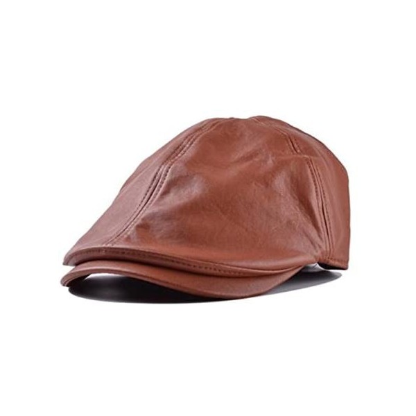 Newsboy Caps Leather Hats for Men Beret Solid Color Fashion-Hats for Men 2019 Winter Cap Gift Christmas Simple New Outdoor Fi...