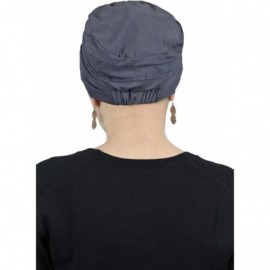 Skullies & Beanies Chemo Cap Bamboo Turban Cancer Headwear for Women Sleep Cap Beanie Hat Head Coverings 3 Seam - Charcoal - ...