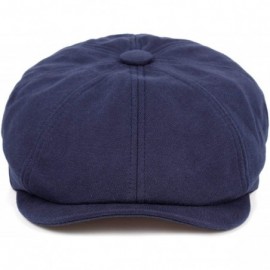 Newsboy Caps Newsboy hat Men Adjustable Newsboy Cap Cotton Autumn and Winter Driving hat Men's hat - Navy - C118Y42NY0O $16.08